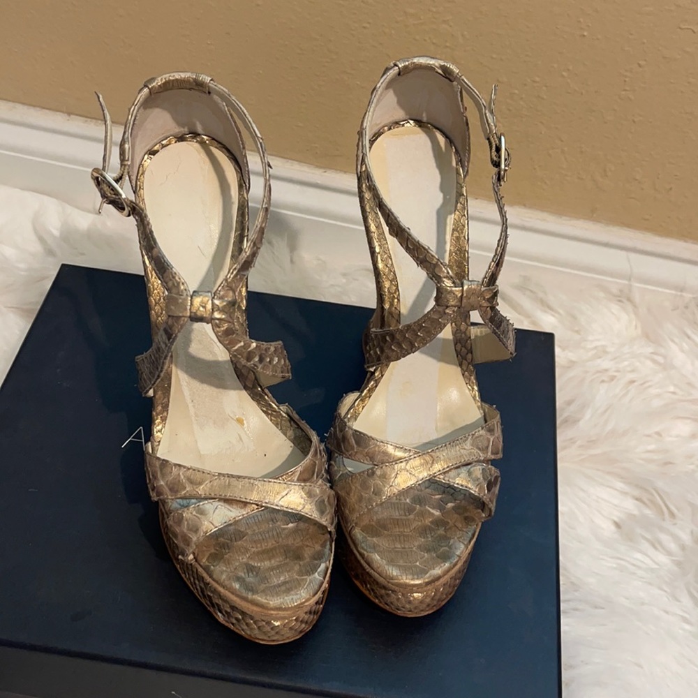 Alexandre Birman Genuine Python Platform Sandals 6 - image 1